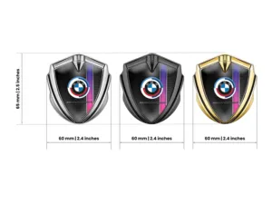 BMW Emblema Fender Badge Stile Sportivo Lucido